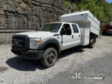 2015 Ford F550 4x4 Chipper Dump Truck Runs & Dump Bed Operates) (Does Not Move, Missing Transfer Cas