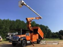 (Byram, MS) Altec LR760E70, Over-Center Elevator Bucket Truck mounted behind cab on 2013 Ford F750 C
