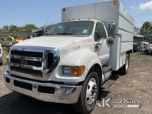 (Tampa, FL) 2012 Ford F750 Chipper Dump Truck Runs & Moves) (Jump To Start,  Dump Not Operating, Con