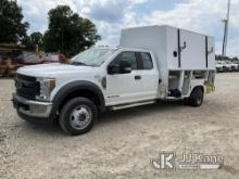 (Charlotte, NC) 2018 Ford F550 4x4 High Top Service Truck Runs) (Does Not Move, Wrecked Rear) (Buyer