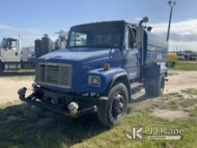 1997 Freightliner FL70 Water Tank Truck Runs & Moves)( Smokes, Dash Missing Plastic Cover, Dash Apar