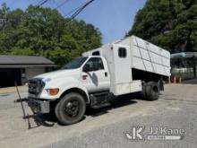 2013 Ford F750 Chipper Dump Truck Runs, Moves, Dump Operates) (Check Engine Light On) (Per Seller:  
