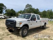 (Defuniak Springs, FL) 2016 Ford F350 4x4 Crew-Cab Service Truck, (Co-op Owned) Runs & Moves