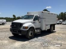 2015 Ford F750 Chipper Dump Truck Not Running, Condition Unknown, Body & Paint Damage, Dump Conditio