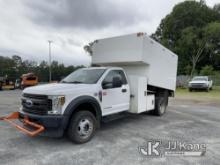 2018 Ford F550 4x4 Chipper Dump Truck Runs, Moves, Engine Noise/Knock, Dump Operates) (Dump Body Ful
