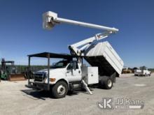 (Hawk Point, MO) Altec LR756, Over-Center Bucket Truck mounted behind cab on 2012 Ford F750 Chipper