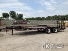 2015 Custom Heavy 12T172XSBW T/A Tagalong Equipment Trailer, 29ft. long overall, 17ft. deck, 4ft. be