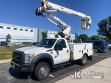 Altec AT40G, Articulating & Telescopic Bucket Truck mounted behind cab on 2013 Ford F550 Service Tru