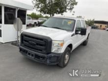 2011 Ford F-250 SD Crew Cab Pickup 4-DR Runs & Moves, Interior Missing Parts, Paint Damage, Body Dam