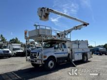 Altec LRV-55, Over-Center Bucket Truck mounted behind cab on 2008 Ford F750 Extended-Cab Enclosed Ut
