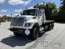 2009 International 7600 T/A Flatbed Truck Runs & Moves, Body & Rust Damage) (Inspection and Removal 
