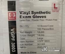 (05) Pallets Basic Vinyl Synthetic Exam Gloves PF Size Large. Approx. 90 Cases Per Pallet Contact Ke