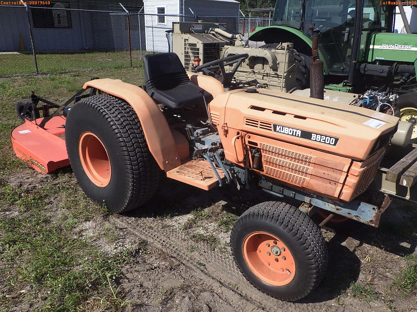 5-01120 (Equip.-Tractor)  Seller:Private/Dealer KUBOTA B8200 TRACTOR WITH LANDPR