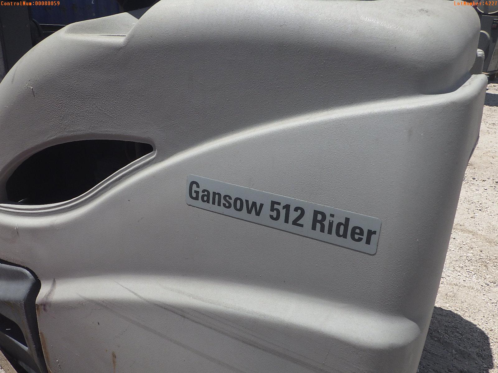 5-04227 (Equip.-Sweeper)  Seller:Private/Dealer GANSOW 512 RIDING FLOOR SWEEPER