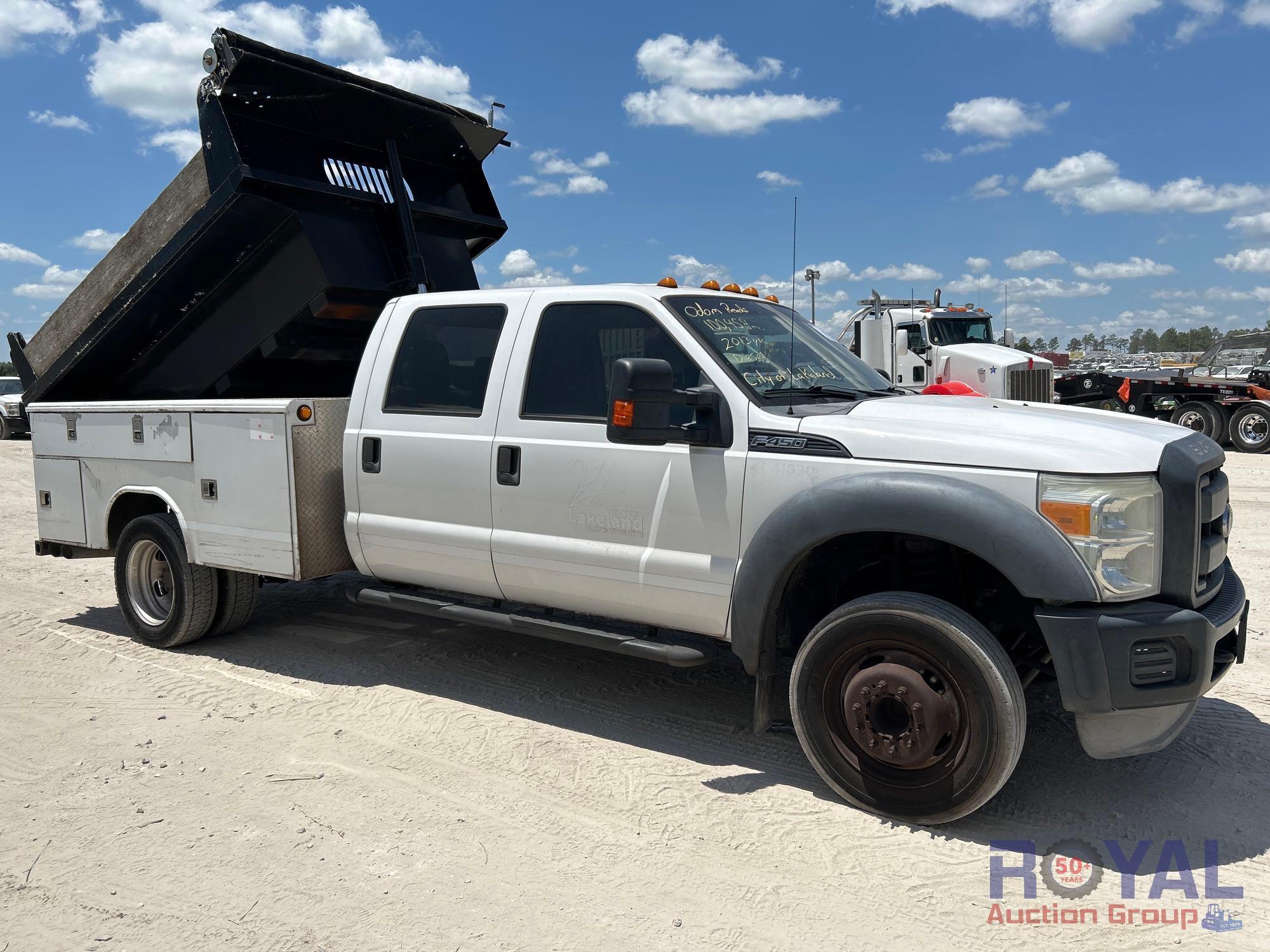 2013 Ford F450 Crew Cab Service Dump Truck