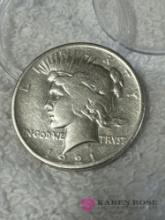 1921 Silver dollar