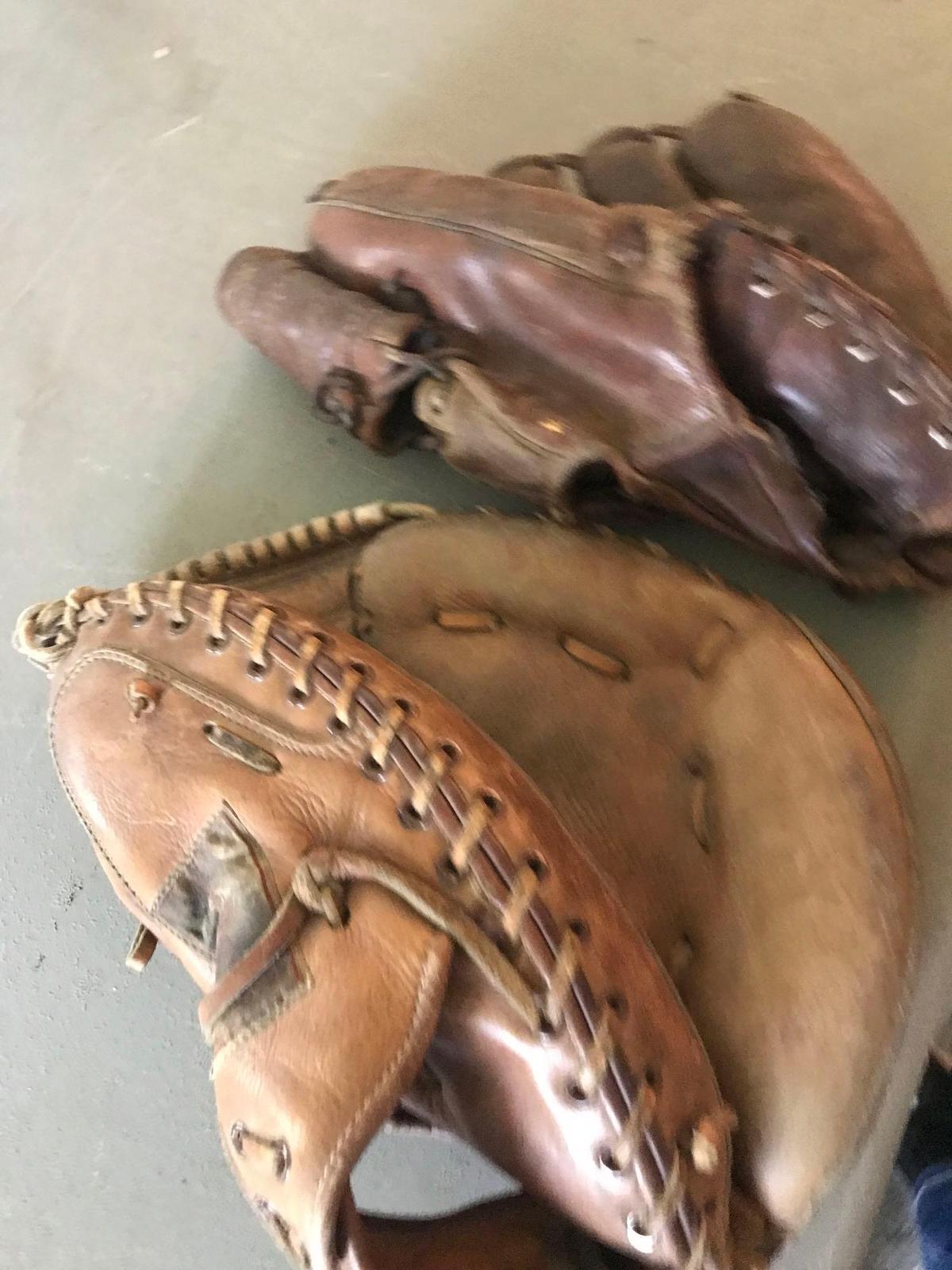 2- vintage mitts