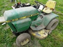 JD 212 RIDING LAWN MOWER, U/K RUNNING CONDITION