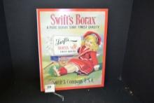Contemporary Swift's Borax Tin Advertising Sign; 16"x13"