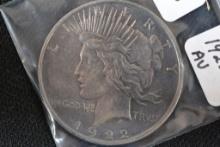 1922-P Peace Dollar; AU