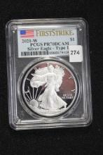 2021-W Silver Eagle Type 1 Proof 70 DCAM