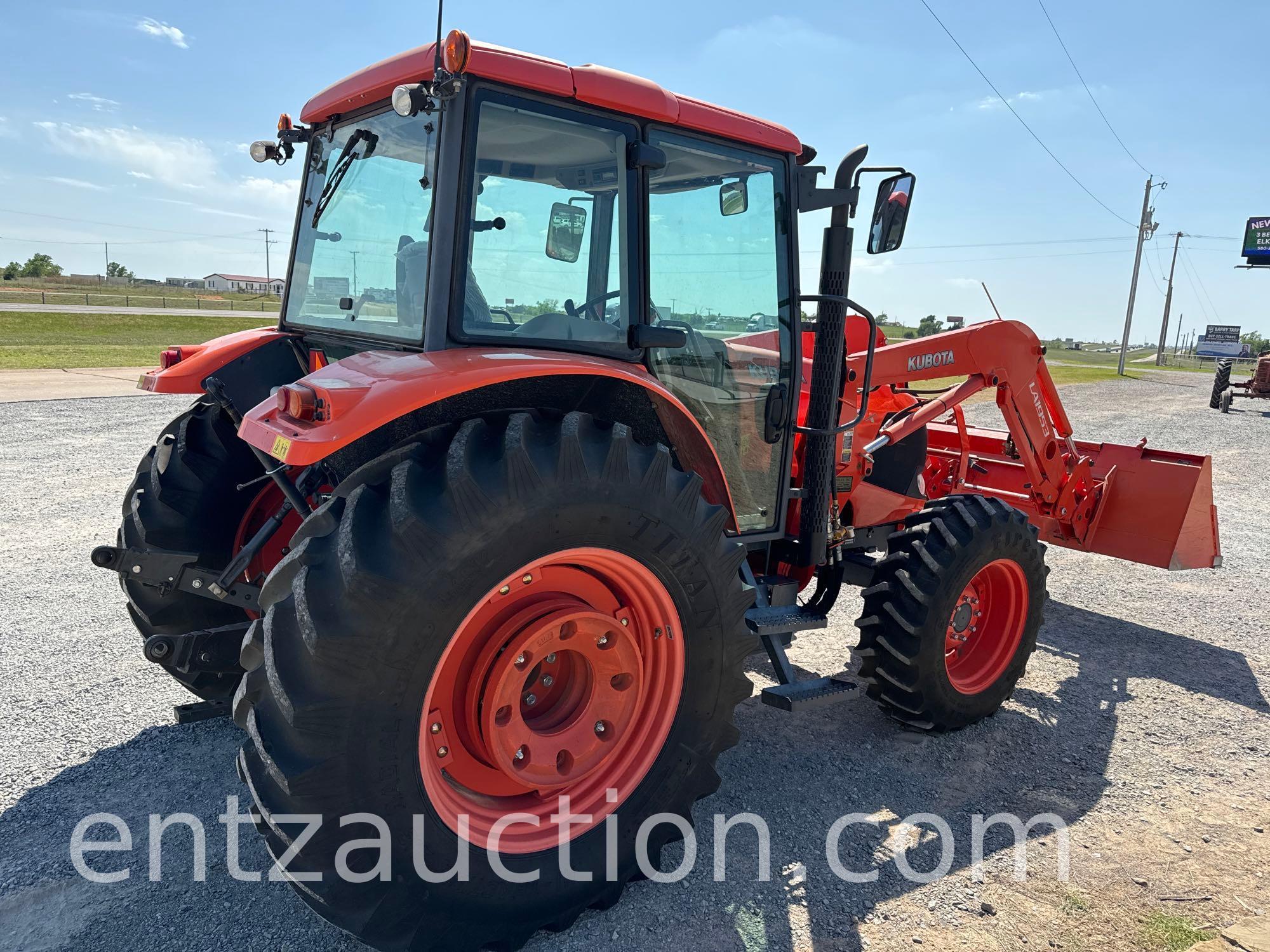 2011 KUBOTA M100X TRACTOR, C&A, 3PT,