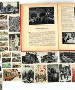 127 WWII GERMAN REICH CIGARETTE CARDS & FULL ALBUM