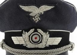 WWII GERMAN THIRD REICH LUFTWAFFE OFFICER VISOR