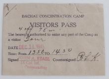 1945 DATED DACHAU CONCENTRATION CAMP PASS