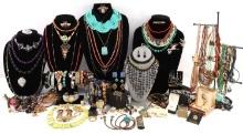 8 POUND WESTERN THEME COSTUME JEWELRY LOT