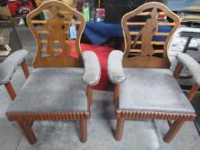 2 WESTERN ARM CHAIRS