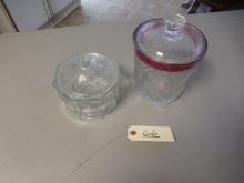 2 GLASS CONTAINERS