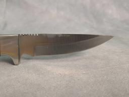 STRAIGHT BACK SKINNER BONE HANDLE FIXIED BLADE KNIFE