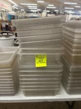 Group Of Full Size Cambro Plastic Inserts W/ Lids