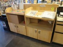 wooden brochure/merchandising cabinets