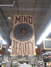 "Mind & Beauty" sign, 2-sided