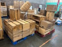 3 Pallets Of Wooden Crates