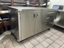 WinHolt 5ft Stainless Steel Cabinet On Casters