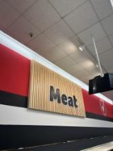 Large Meat Sign W/ Track Lighting