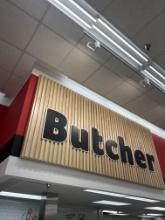 Large Butcher Sign W/ Track Lighting