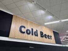 Large Cold Beer Sign (NO TRACK LIGHTS)