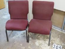 Red Fabric Stack Chairs,