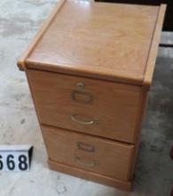 Light Oak 2 Drawer File Cabinet