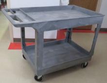 Uline plastic work cart 33" high x 45" long x26" wide