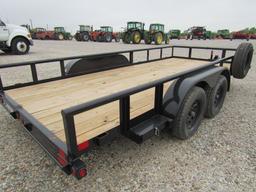 1856 70PI 16' BIG TEX BUMPER PULL TRAILER WITH TITLE 2021 MODEL S/N:16V1U2025M2037534