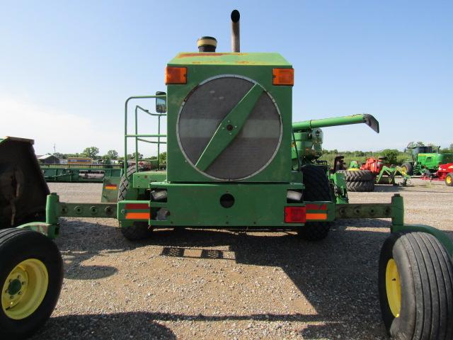 4540 4895 JOHN DEERE SELF PROPELLED SWATHER C/A W/896 JOHN DEERE DISC BINE HEAD 3699/2875 HOURS