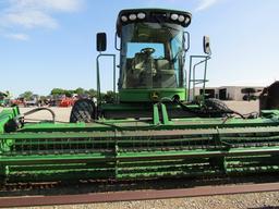 4540 4895 JOHN DEERE SELF PROPELLED SWATHER C/A W/896 JOHN DEERE DISC BINE HEAD 3699/2875 HOURS