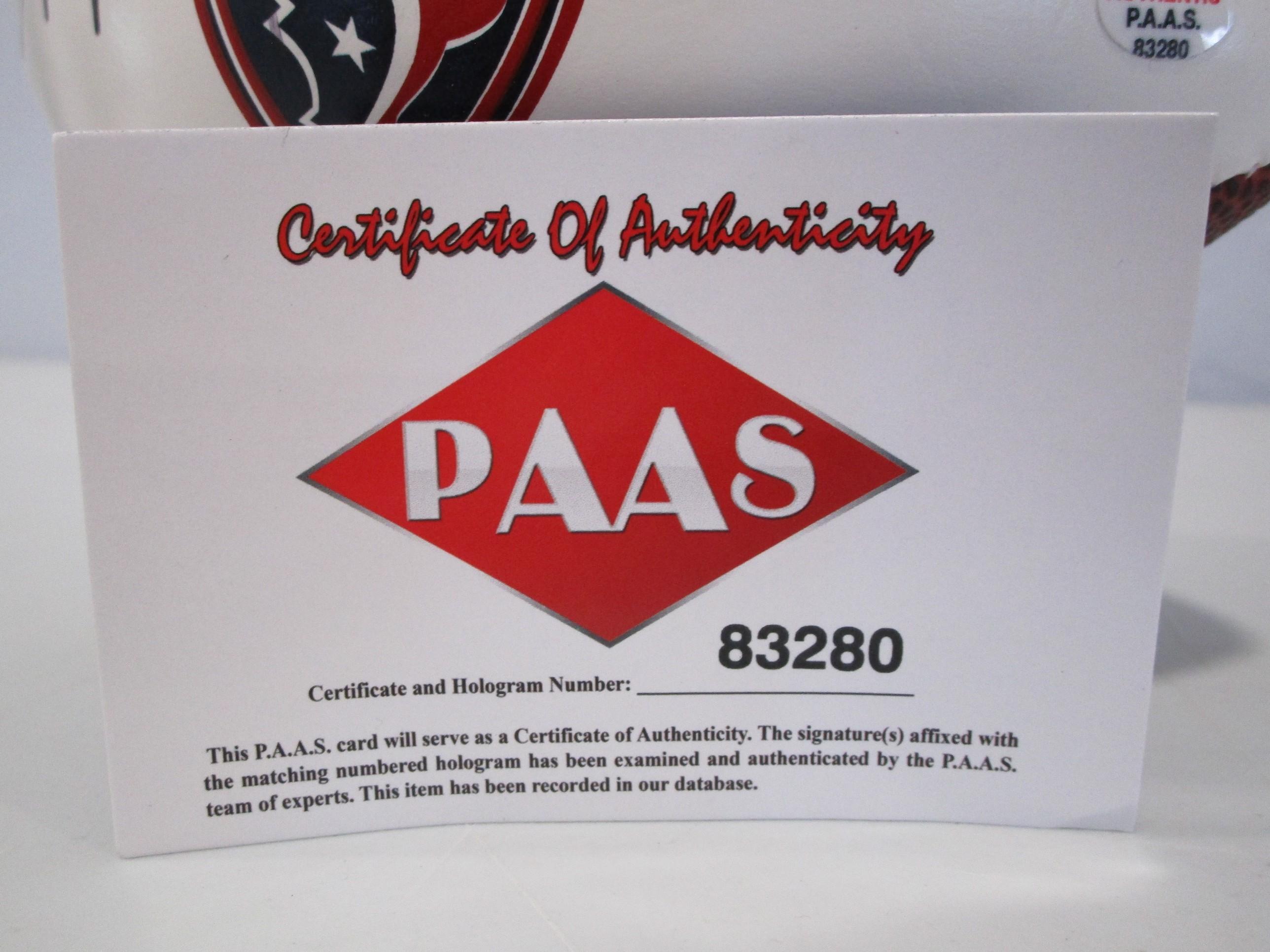 JJ Watt of the Houston Texans signed autographed mini football PAAS COA 280