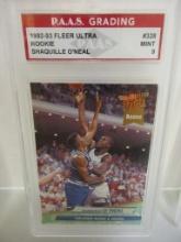 Shaquille O'Neal Magic 1992-93 Fleer Ultra ROOKIE #328 graded PAAS Mint 9