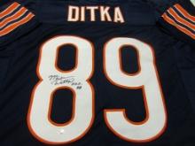 Mike Ditka of the Chicago Bears signed autographed football jersey PAAS COA 545